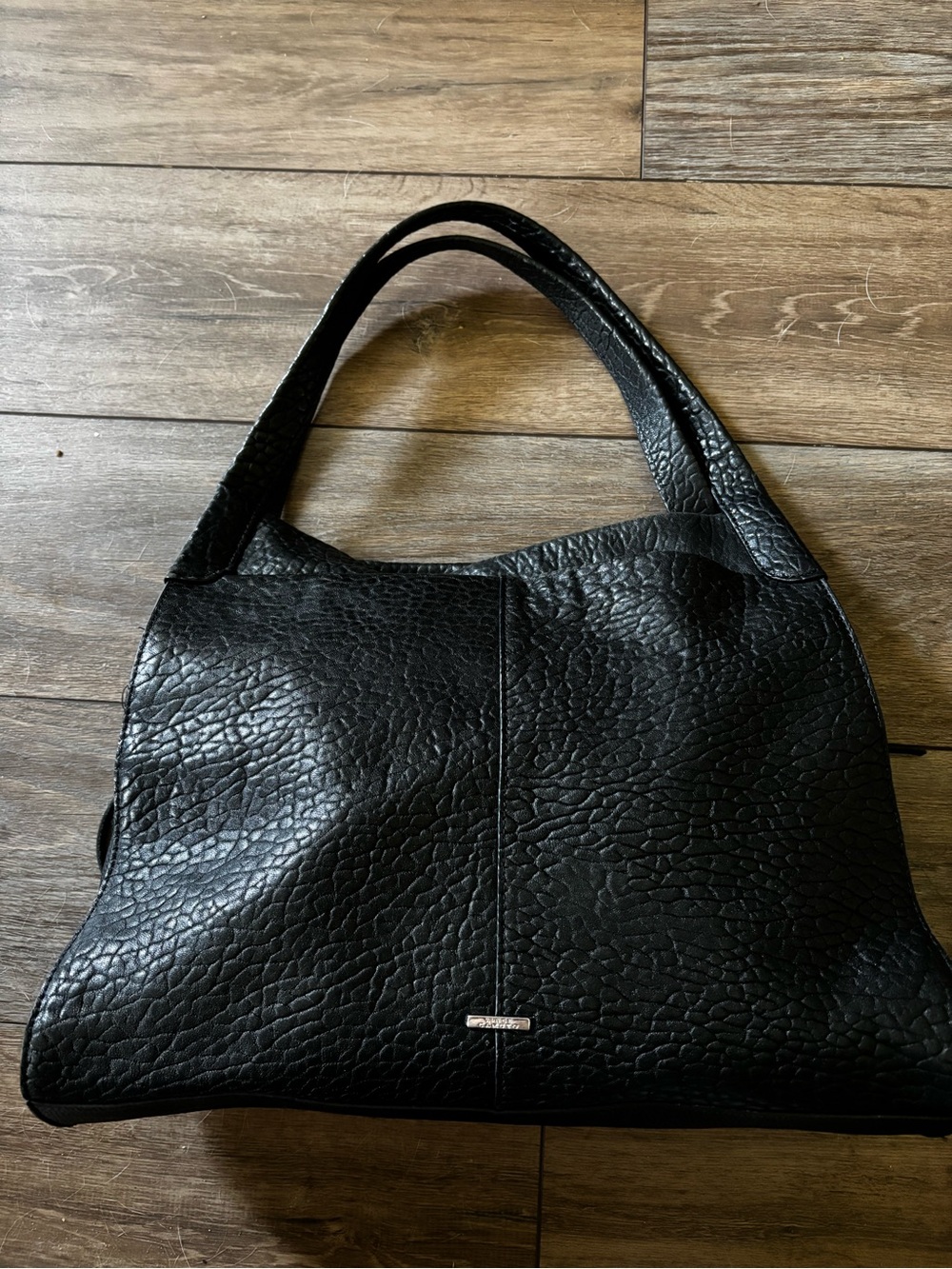Vince Camuto Black Textured Shoulder Bag